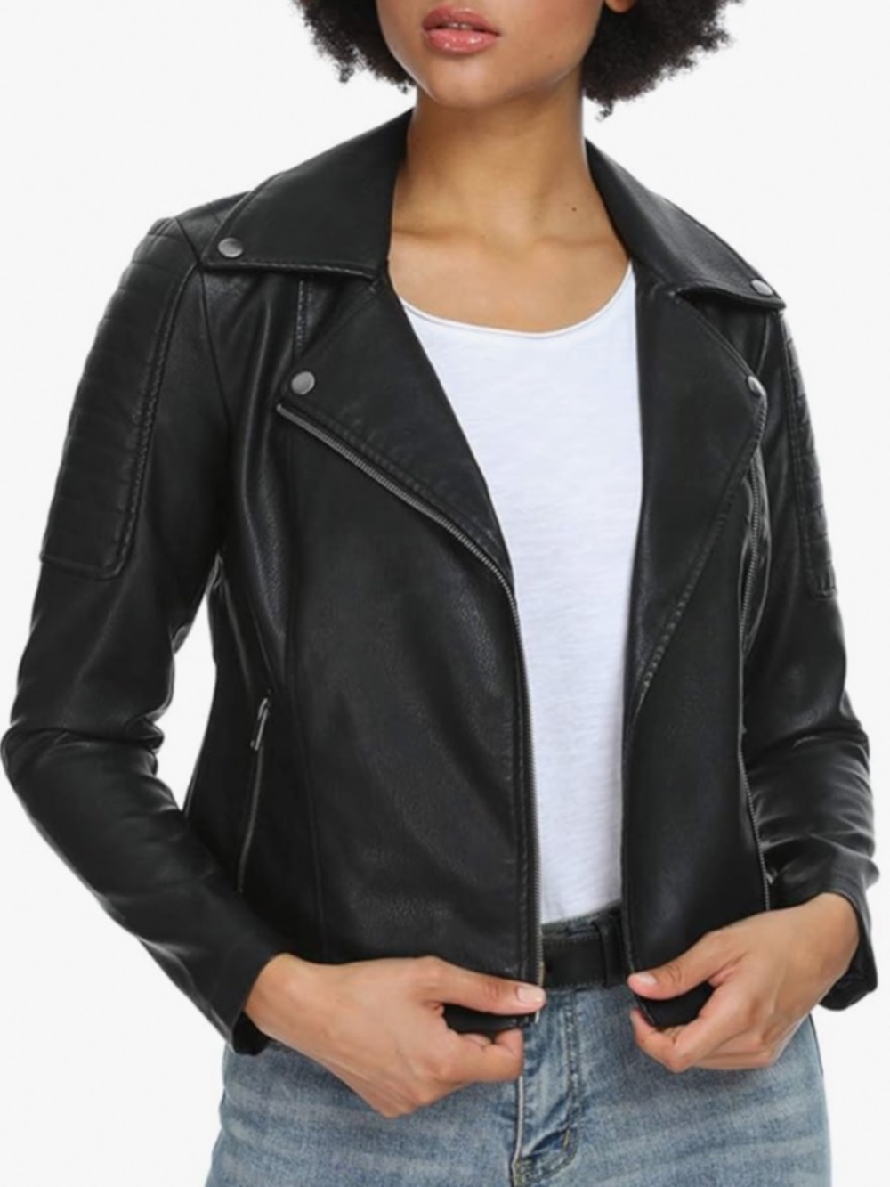Black Faux Leather Jacket